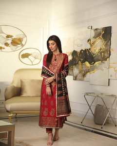 Indien pakistanais dernière mousseline de soie brodée Salwar Kameez avec maçonnerie lourde Collection de mariage de luxe vente chaude robe 0393 - Product Image 6