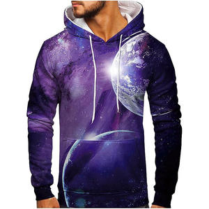 Sudadera con capucha extragrande de color y logotipo personalizado Sudadera con capucha para hombre Sudadera con capucha de color sólido para estampado de punto - Product Image 3