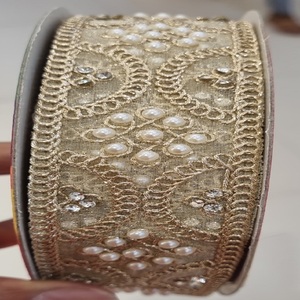 ผ้าลูกไม้ประดับมุกปักสำหรับเจ้าสาว4553เป็นมิตรกับสิ่งแวดล้อมงานตามสั่ง - Product Image 1