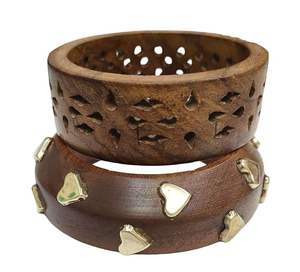 UnfoldSelf Handcrafted Woven Resin Bangles Set Waterproof Brown/Green Luxury Non-Toxic Fashion Statement Wedding Bracelet - Product Image 1