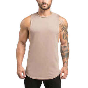 Chemise de gymnastique sans manches en coton unisexe Débardeur d'entraînement pour hommes Débardeurs Stringer de gymnastique pour hommes - Product Image 3