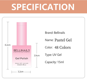 <span class=keywords><strong>Kit</strong></span> de <span class=keywords><strong>vernis</strong></span> à ongles en gel de 48 couleurs pastel, 15 ml, Esmalte Varnish <span class=keywords><strong>Vernis</strong></span>, gel <span class=keywords><strong>UV</strong></span> pour les fournitures de manucure, salon - Product Image 6