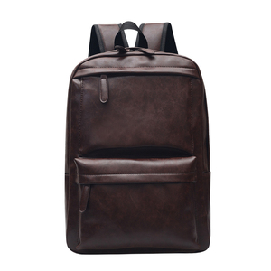 Slim leather laptop backpack for professionals with minimalist styling and padded interior sections - Product Image 6