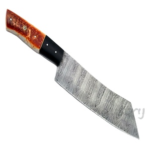 Juego de cuchillos de cocina de estilo Damasco hechos a mano, con kit de cuero, 04 piezas, Smk1926 - Product Image 1