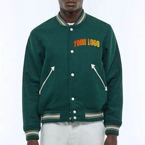 Vestes de baseball sur mesure pour hommes hiver et automne 100% laine veste de style hip hop avec logo personnalisé brodé pour homme - Product Image 1