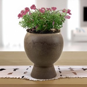CUB3009DE - แจกันเซรามิกสีทรายทะเลทราย - 8.5 x 9.5 - Product Image 5