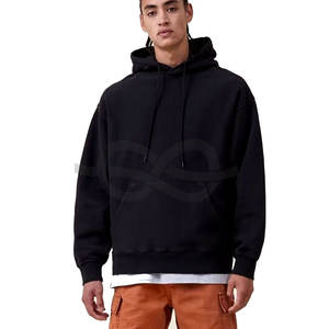 Sweat à capuche en coton épais, impression bouffante, pull de luxe, technique de broderie surdimensionnée personnalisable pour l'hiver, vente en gros - Product Image 1