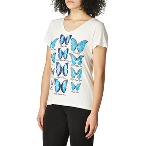 T-shirts personnalisés pour femmes en gros, 100 % coton, respirants, séchage rapide, col rond, manches courtes, écologiques, coupe décontractée, été - Product Image 1