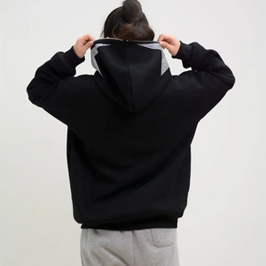 เสื้อฮู้ดดี้ผู้ชายแบบซิปเต็มตัว ขายดี รับทำโลโก้ พิมพ์ลายพัฟ ผ้าฝ้าย 100% ทรงโอเวอร์ไซส์ เนื้อผ้าหนา - Product Image 2