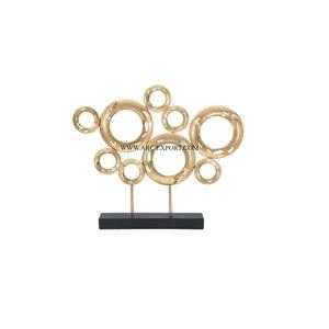 รูปปั้นทองเหลืองสีทองขนาดใหญ่แบบเรียบง่ายรูปปั้นหรูหราฐานสีดำสำหรับตกแต่งบ้านและโรงแรม - Product Image 1