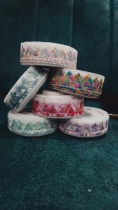 Intricate <b>Embroidered</b> Thread Work Lace Luxury <b>Tulle</b> With Elegant Design for Craft and Accessory Trimming embroidery lace net - Product Image 5