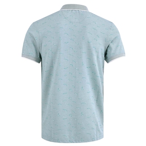 Men's Casual Solid Breathable Polyester Cotton Knitted Fabric <b>Shirts</b> with Digital Printing Front Logo <b>Half</b> Sleeve ODM Supply - Product Image 4