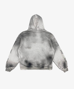 Heavyweight Streetwear Distressed Mud Washed Zip Up Terry Sun sudaderas con capucha desteñidas para hombres - Product Image 3