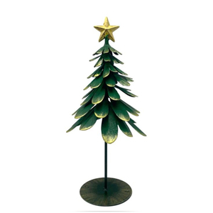 Arbre de Noël élégant en métal doré avec étoile, décoration de table parfaite pour la décoration de table. - Product Image 4