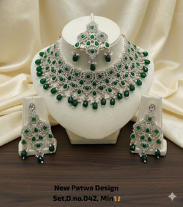 Antique Gold Plated Beautiful Stunning Cubic Zircon Crystal Dangle Drop Choker Wedding Necklace Jewelry With Earrings for Women - Product Image 6