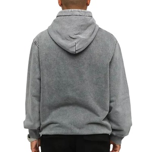เสื้อฮู้ดซักกรดแบบสวมศีรษะของผู้ชายผ้าฝ้าย100% แบบกำหนดเองได้ - Product Image 3