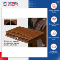 Carpeta Portafolio de Cuero Impermeable de Calidad Estándar, Disponible en Existencia, 15 Pulgadas, Cierre de Cremallera, Personalizable, Disponible al por Mayor