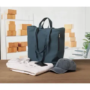Borsa shopper in cotone riciclato GAVE COLOUR, gadget ecologici - Product Image 3