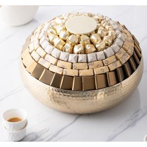Wholesale Home Table Top Chocolate <b>Bowl</b> Antique Gold Metal <b>Bowl</b> For <b>Dessert</b> Display Sweets Server <b>Bowl</b> Eco-Friendly Cheap Price - Product Image 3