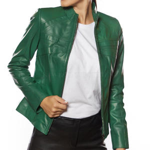 Servicio OEM venta al por mayor chaqueta de cuero de las mujeres 100% chaquetas de cuero genuino para las señoras hechas en Pakistán - Product Image 2