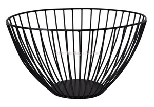 Cesta para servir frutas de alambre negro y dorado hecha a mano, Frutero de Metal para aperitivos, chocolates, dulces, almacenamiento de panes - Product Image 6