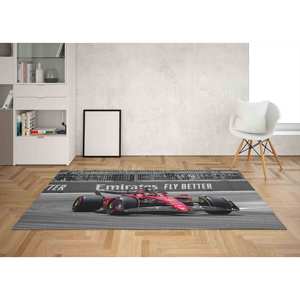 Tapis imprimé en 3D Ferrari Racing, tapis moderne pour chambre de garçon, tapis en chenille - Product Image 3