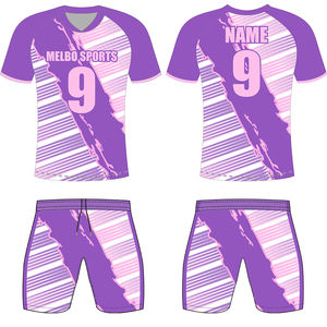 <b>High</b> Quality Team Club Soccer Jerseys Shorts Set Custom Heat-Transfer <b>Printed</b> 100% Polyester Lightweight Breathable Men's Adult - Product Image 3