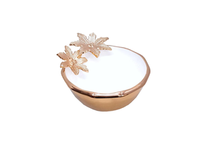 Cuenco decorativo antiguo moderno de color oro rosa acabado en forma cuadrada para organizar todas las probabilidades y extremos en su mesa - Product Image 2