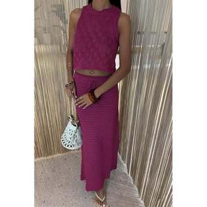 Casual Style Back Cross Detail Openwork <b>Knit</b> <b>Set</b> 10097 - Product Image 3