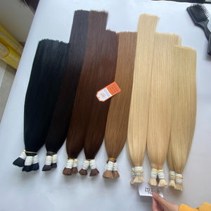 Fábrica al por mayor de alta calidad 100% Virgen cutícula alineados extensiones de cabello Remy doble dibujado pelo a granel de los mejores proveedores - Product Image 3