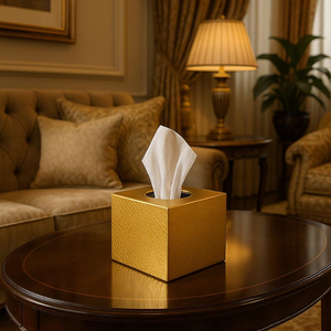 Venta al por mayor de pañuelos organizadores exquisitos detalles de incrustaciones espacios de trabajo modernos para el hogar cajas de pañuelos de Metal de madera duraderas hechas a mano de primera calidad - Product Image 6