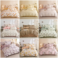Parure de lit quatre pièces 100 % coton pur, style campagne française, pour un sommeil naturel, toutes saisons
