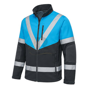 Modern High <b>Vis</b> <b>Jackets</b> Men Reflective Safety <b>Waterproof</b> Work <b>Jacket</b> Front Zip Closure Multiple Pockets Construction Work Wear - Product Image 3