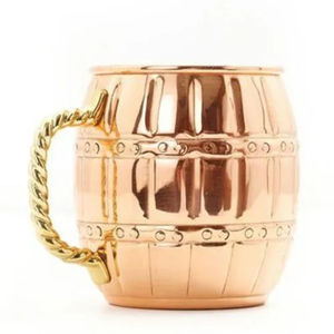 Tazas de Té y Café de Metal de Primera Calidad con Grabado de Diseño Único de Piña, Acabado Antiguo de Cobre - Product Image 6