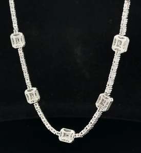 Collier fantaisie en or blanc 14 carats avec VVS1 Moissanite en argent sterling 925 pendentifs de style Hip Hop Charms Pass Diamond Tester - Product Image 3