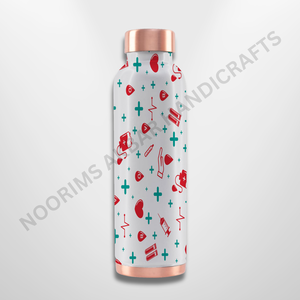 Portable 950ml Pure Copper <b>Water</b> <b>Bottle</b> Lightweight Leakproof <b>Metal</b> Drinkware Durable Custom Printed Factory Wholesale Exporter - Product Image 1