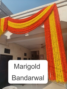 Marigold Bandarwal Fleur Artificielle Sud Indien De Mariage Décor À La Maison Porte Valance Réutilisable pour La Fête Des Mères Saint Valentin - Product Image 3