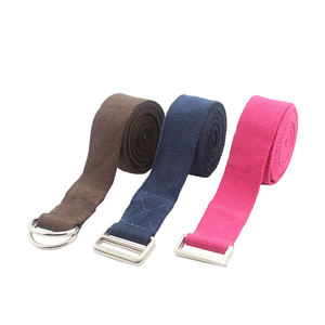 Sangle d'exercice réglable en D, sangle de résistance extensible en coton pour la salle de sport, sangle d'étirement de yoga, ceinture d'étirement en provenance d'Inde - Product Image 1