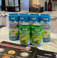 Canette de 490 ml d'eau de coco 100% naturelle du Vietnam, rafraîchissante et saine - Boissons personnalisables en gros (OEM/ODM) avec certification complète