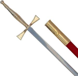 Épée Cérémonielle Maçonnique Flambeau du Serpent, Compas Carré, Longueur de la Lame 26-25 Pouces, Matériau du Manche Acier Inoxydable - Product Image 6