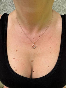 Precioso colgante de trébol diseño de trébol abierto 18K chapado en oro rosa 18K joyería chapada en oro Moissanite Joyería de diamantes para mujer - Product Image 4