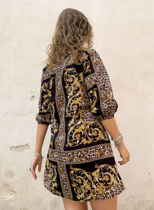 Nuevos y elegantes vestidos cortos informales de longitud mini con estampado digital de seda para mujer de verano - Product Image 5