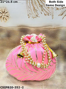 ¡Bolso de noche bordado hecho a mano indio Potli Batua Clutch para bodas y celebraciones especiales! - Product Image 3