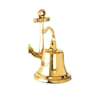Bel dering gantung di atas tren berlapis emas penyelesaian ukuran disesuaikan hadiah hadiah bel logam untuk menggantung dan dekoratif