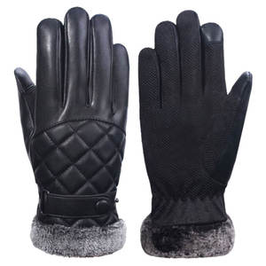 Winter <b>Leather</b> <b>Gloves</b> for <b>Women</b>-Men'<b>s</b> Cashmere /fleece Lined <b>Glove</b> <b>Leather</b> Fashion Man Dressing <b>Gloves</b> - Product Image 4