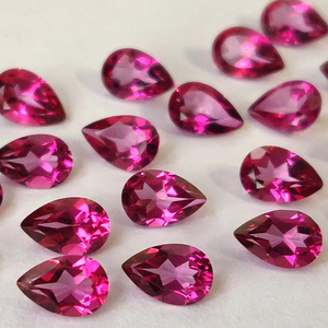 Pera de topacio Rosa natural facetada 5x8mm Calidad superior-Pera de topacio Rosa facetada Buena calidad - Product Image 1