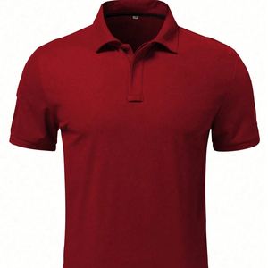Polos pour hommes en coton de haute qualité avec logo brodé sur mesure Vêtements de sport décontractés Hauts à manches courtes de haute qualité pour hommes - Product Image 1
