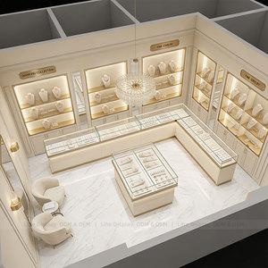 Images de conception de comptoirs à bijoux modernes avec étagères pour présentation en magasin, pour les salles d'<span class=keywords><strong>exposition</strong></span> de bijoux de <span class=keywords><strong>Dubaï</strong></span> - Product Image 2