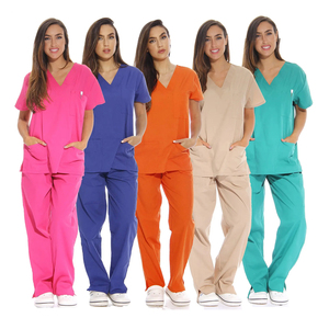 Ropa de hospital OEM Uniformes médicos personalizados Bangladesh Enfermera Scrubs Doctor Ropa Unisex Salud Ropa DE TRABAJO Global Exportador - Product Image 3