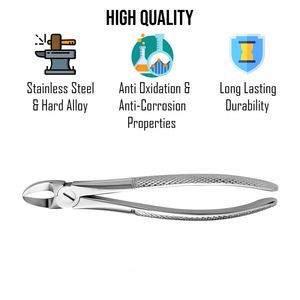 Fórceps de extracción de dientes para adultos de acero inoxidable de calidad superior que separan los molares superiores Fig. 55 Instrumento quirúrgico dental - Product Image 2
